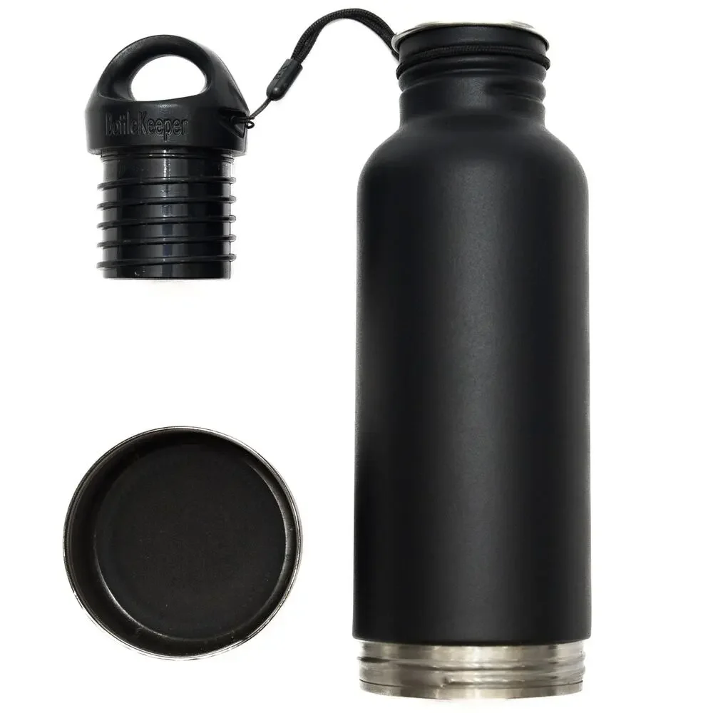BottleKeeper Black Powder Coated Insulated 12oz Bottle Holder